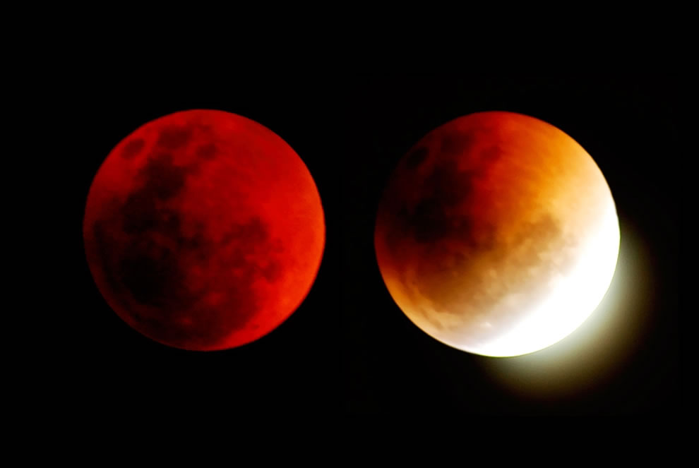 Красивая кроваво-красная Луна: тетрада лунных затмений в фотографиях