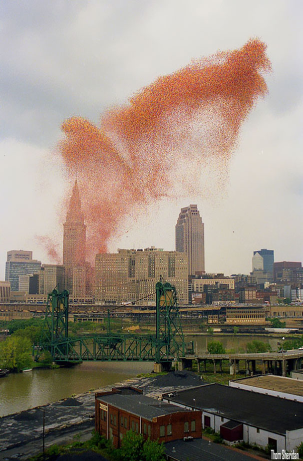 Мировой рекорд с воздушными шарами в Кливленде в 1986 году-3