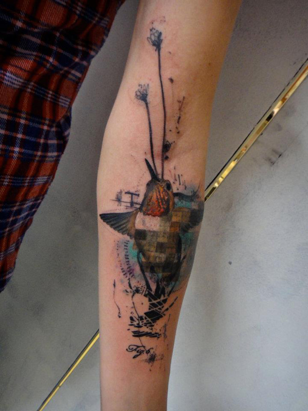 Жизнерадостные татуировки с колибри - 55 фото