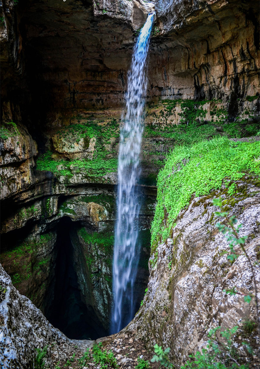 Пещера «Пропасть трёх мостов» и водопад «Глотка Баатары» в Ливане-9
