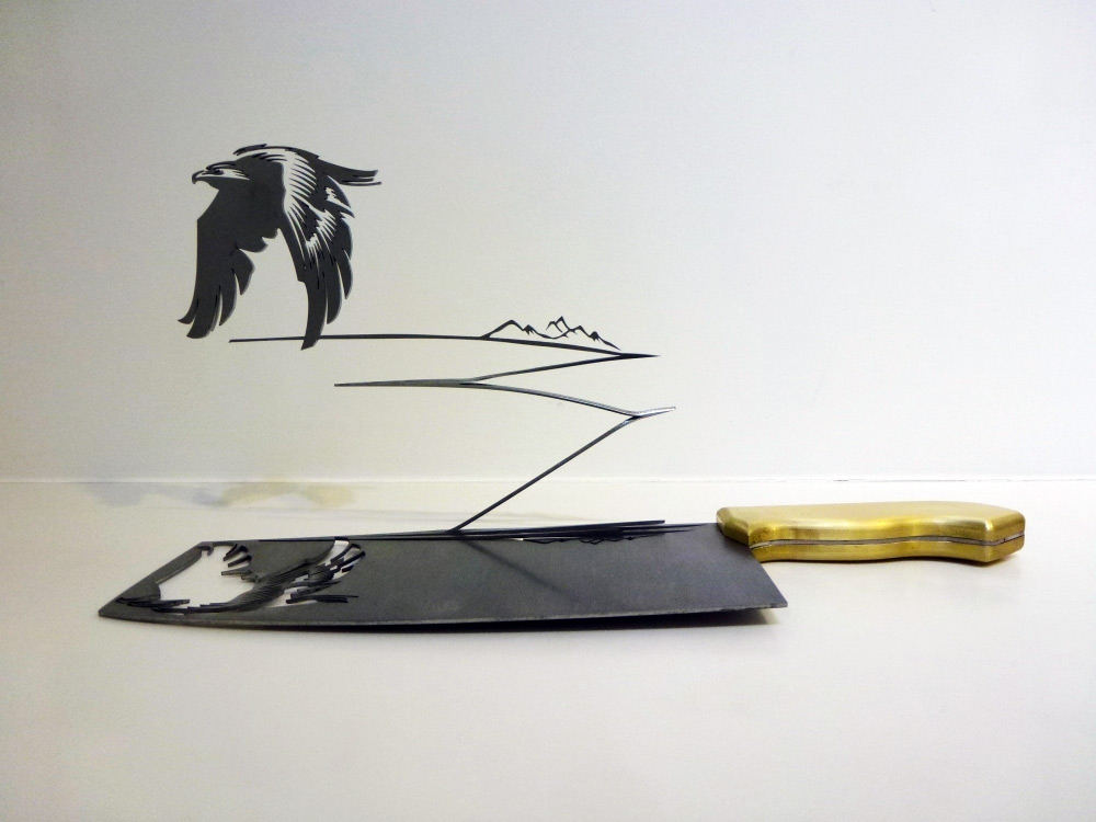 Искусство теней на мясницких ножах от Ли Хунбо