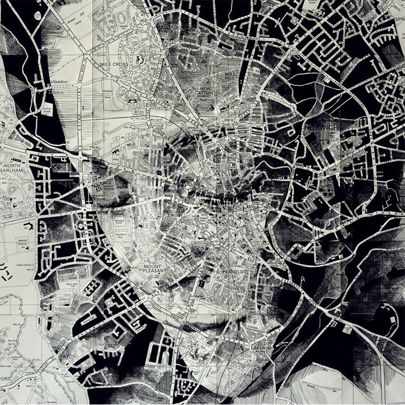 Невероятные портреты на картах от Эда Фэрберна