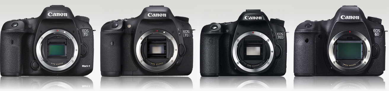 Canon 7D Mark II vs Canon 6D 7D 70D