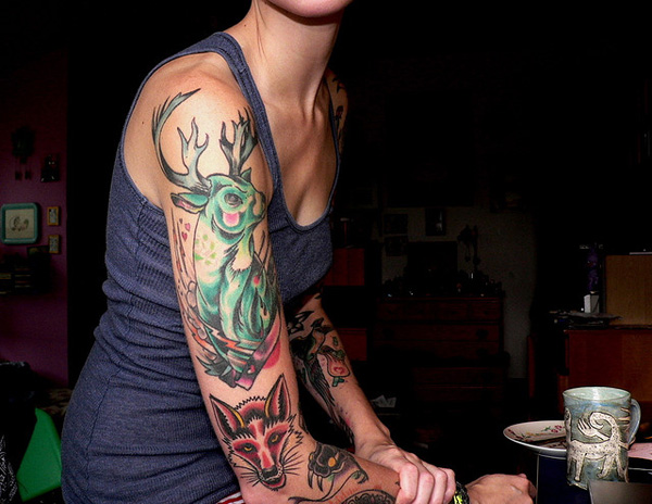 Татуировки оленей - 45 воодушевляющих идей