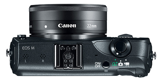 Canon EOS M, top view
