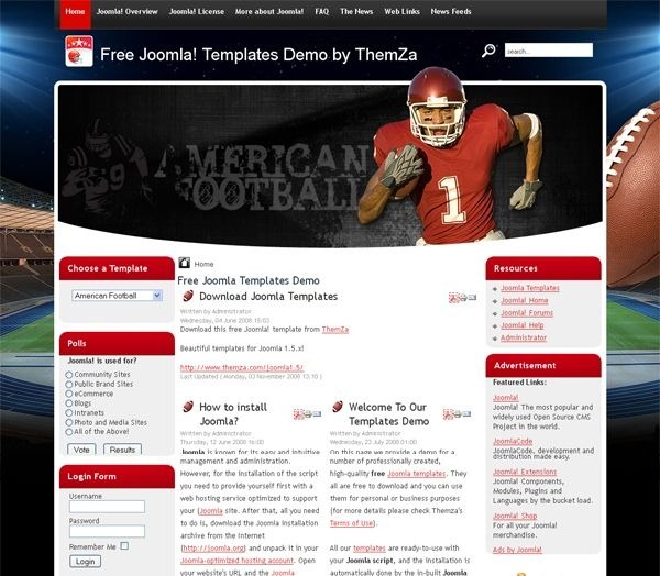 American_Football_joomla_template