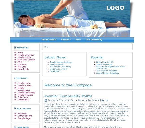 Beach_Massage_health_beauty_joomla_template