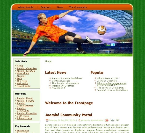 Soccer_joomla_template