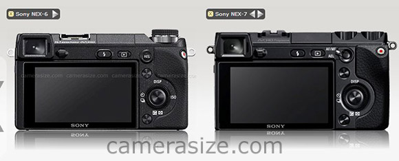 Sony NEX-6 and NEX-7 side by side (rear)