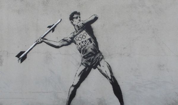 Олимпийский стрит-арт 2012 в Бэнкси в Лондоне, Англия