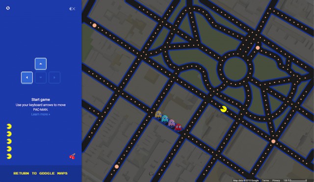 Google Карты позволили поиграть в Pac-Man на улицах города
