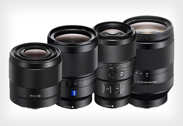 Sony выпускает ещё четыре полнокадровых объектива FE: 28 мм, 35 мм, 90 мм Macro и 24-240 мм