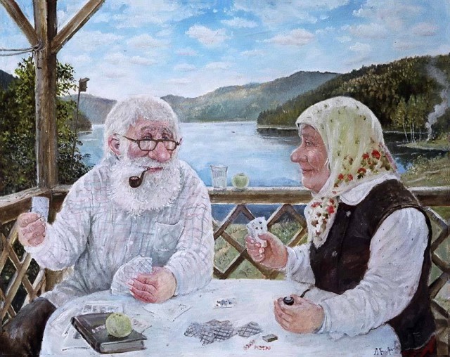 Деревенские старички в душевных картинах уральского художника Леонида Баранова