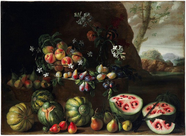 На картине Джованни Станчи вы увидите, каким был арбуз в 17-ом веке до селекции