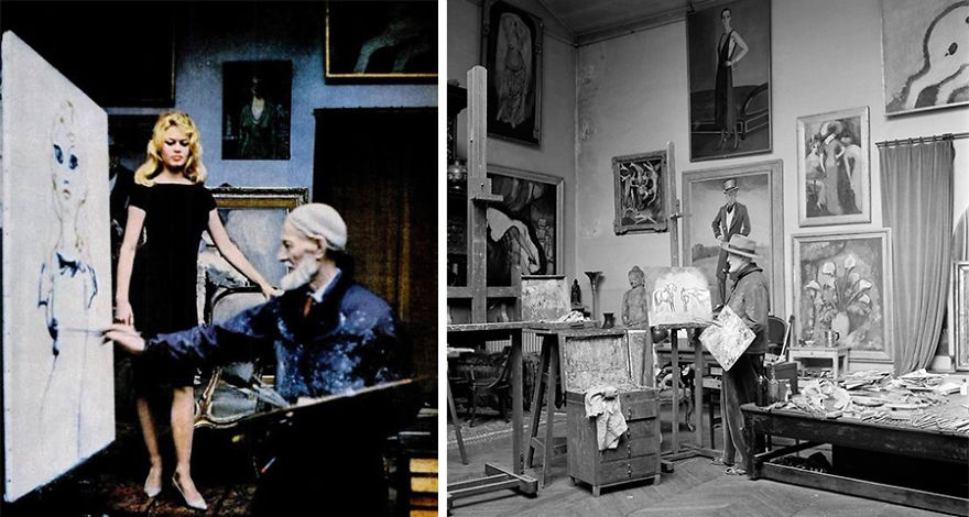 Знаменитые художники в своих студиях - 100 портретов - 33