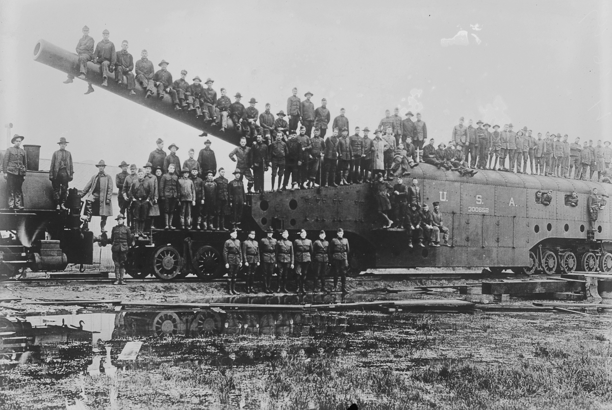 Железнодорожная артиллерия ретро фотографии - 1