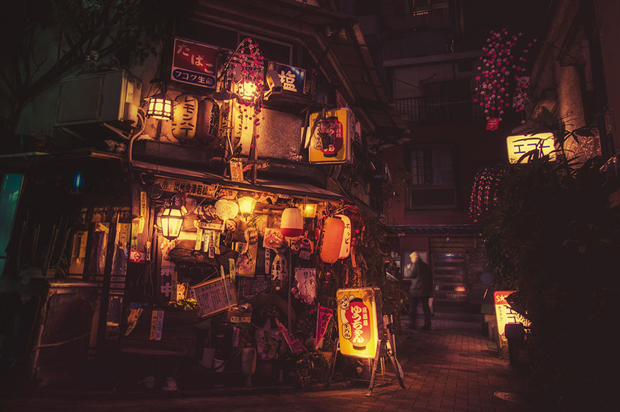 Волшебные уличные фотографии ночного Токио от Масаси Вакуи-28