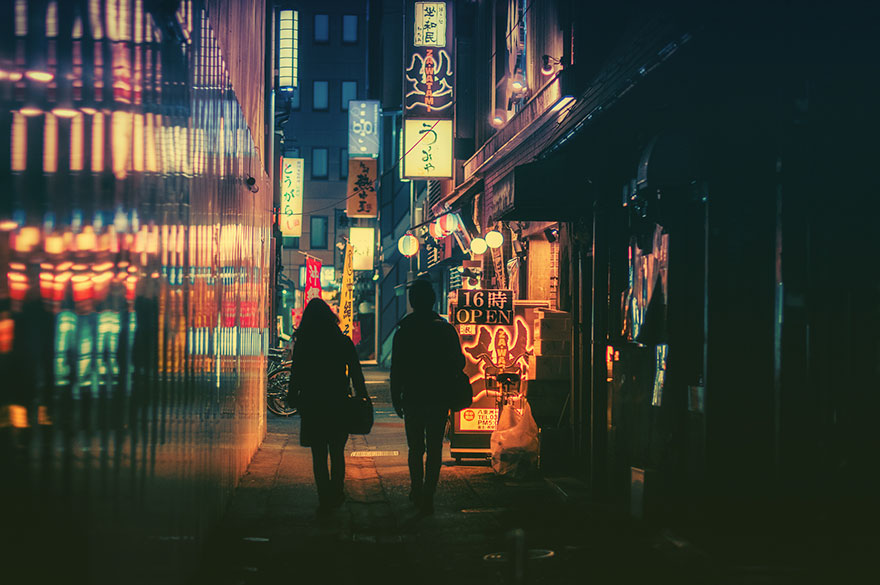 Волшебные уличные фотографии ночного Токио от Масаси Вакуи-22