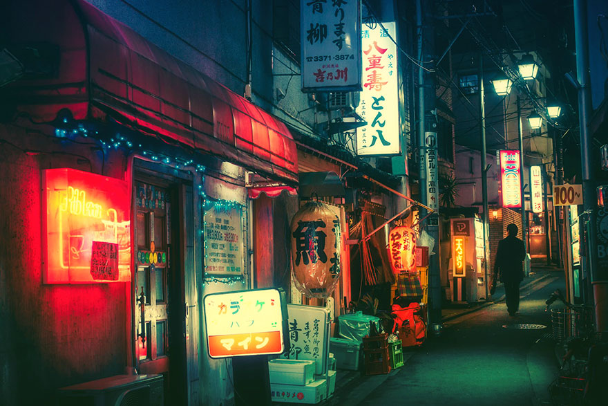 Волшебные уличные фотографии ночного Токио от Масаси Вакуи-8