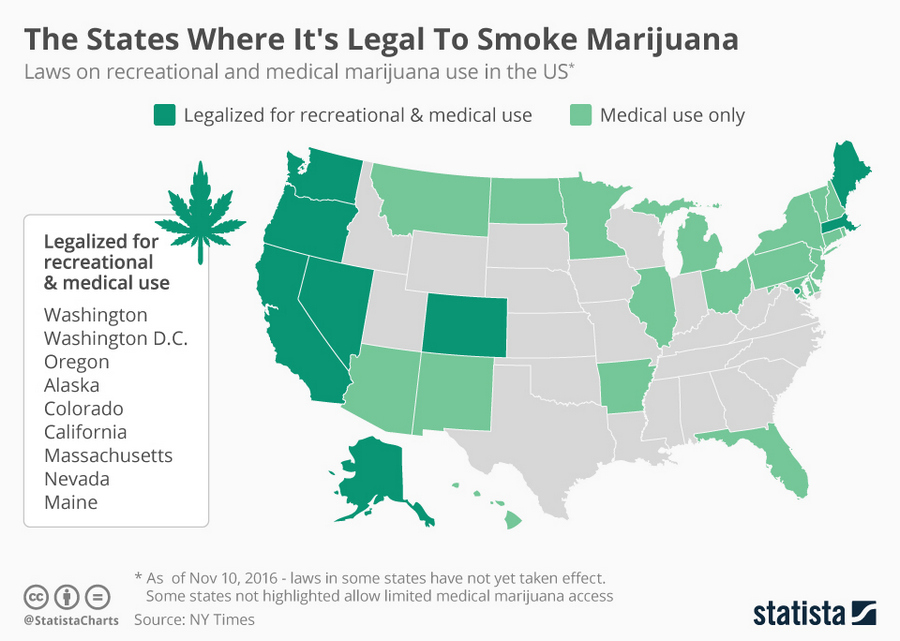 Список стран с легальной марихуаной 1