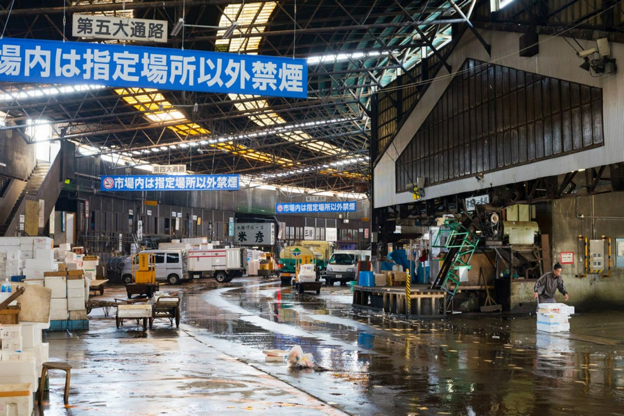 Рыбный рынок Цукидзи в Токио  55