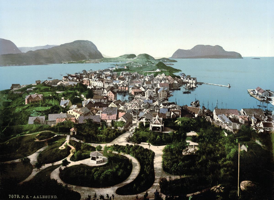 Старинные цветные открытки Норвегии 29