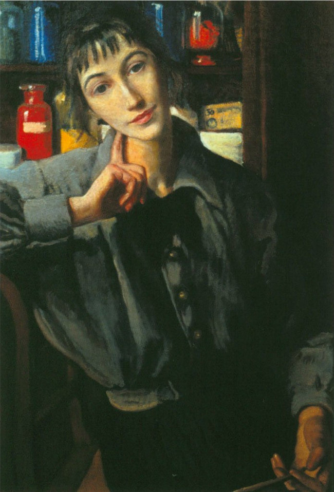 Автопортрет с кистью. 1924