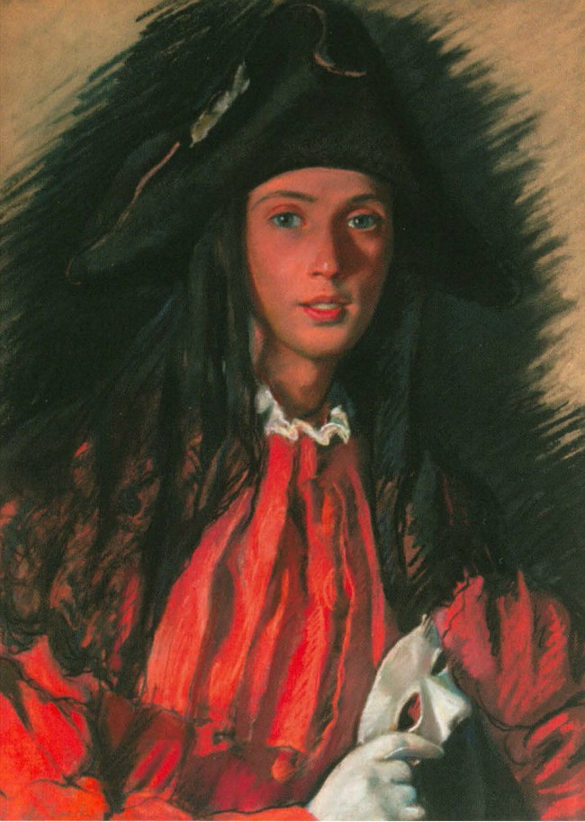 Портрет художника Д.Д. Бушена в маскарадном костюме. 1922