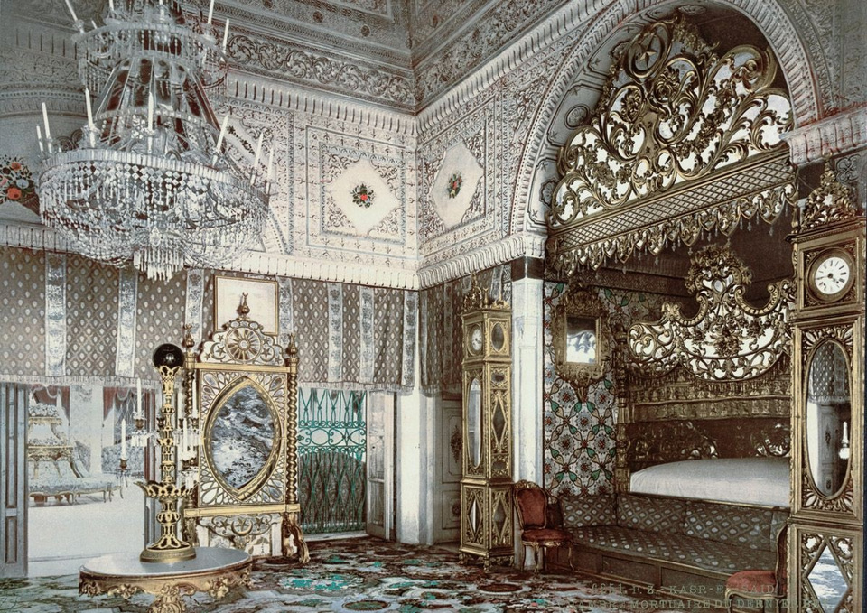 The bedchamber of the late Bey of Tunis Kasr-El-said