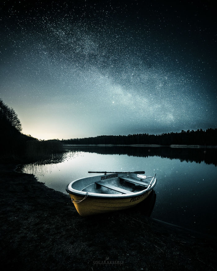 Финляндия, ночь, звёзды и неспящий фотограф 16
