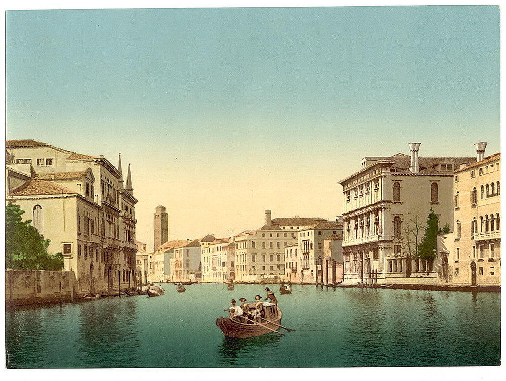 Цветные фотохромные ретро фотографии Венеция Италия 62