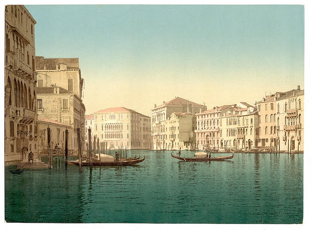 Цветные фотохромные ретро фотографии Венеция Италия 64
