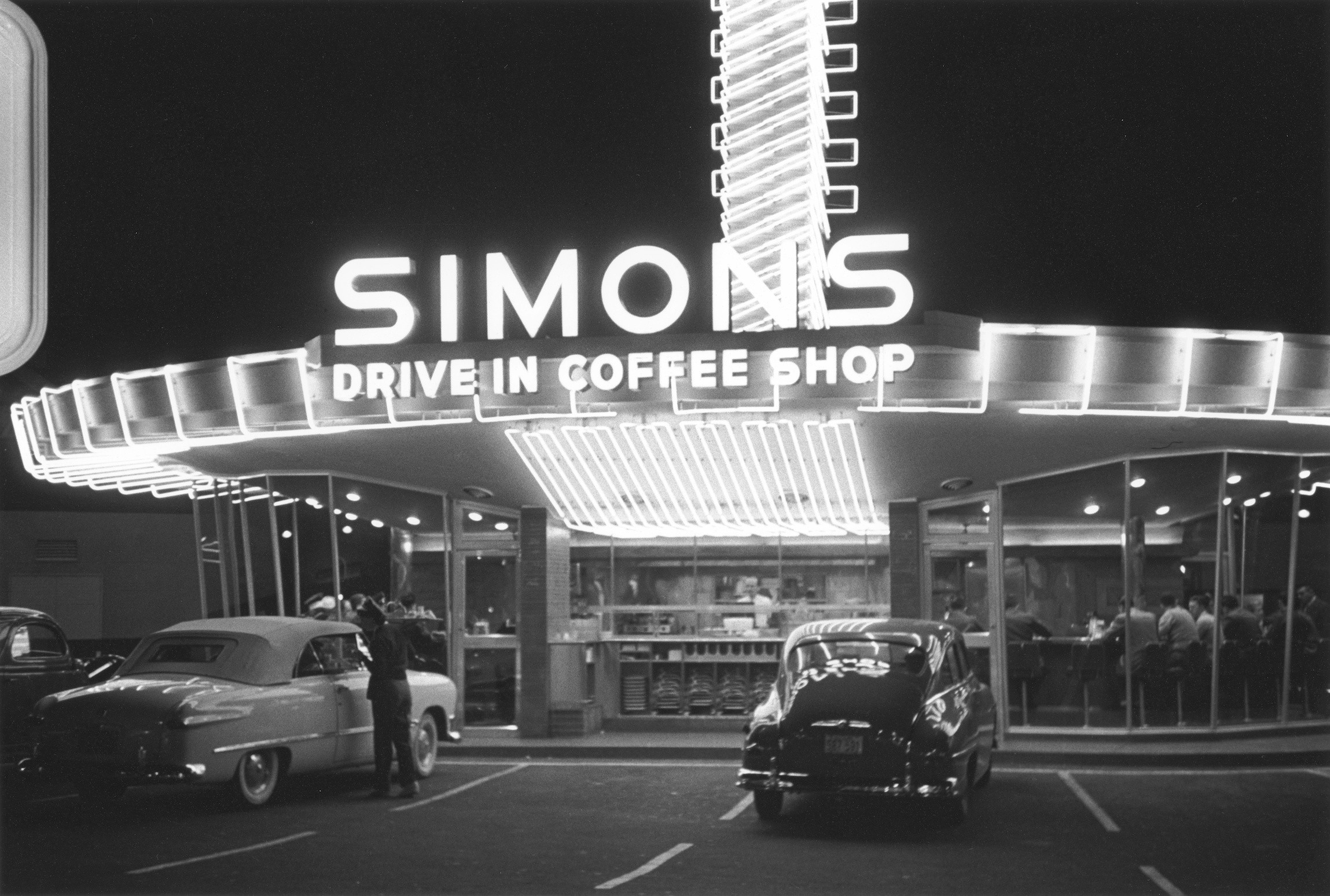 Кофейня в районе Голливуда, Лос-Анджелес, Калифорния, 1951. Автор Курт Хаттон
