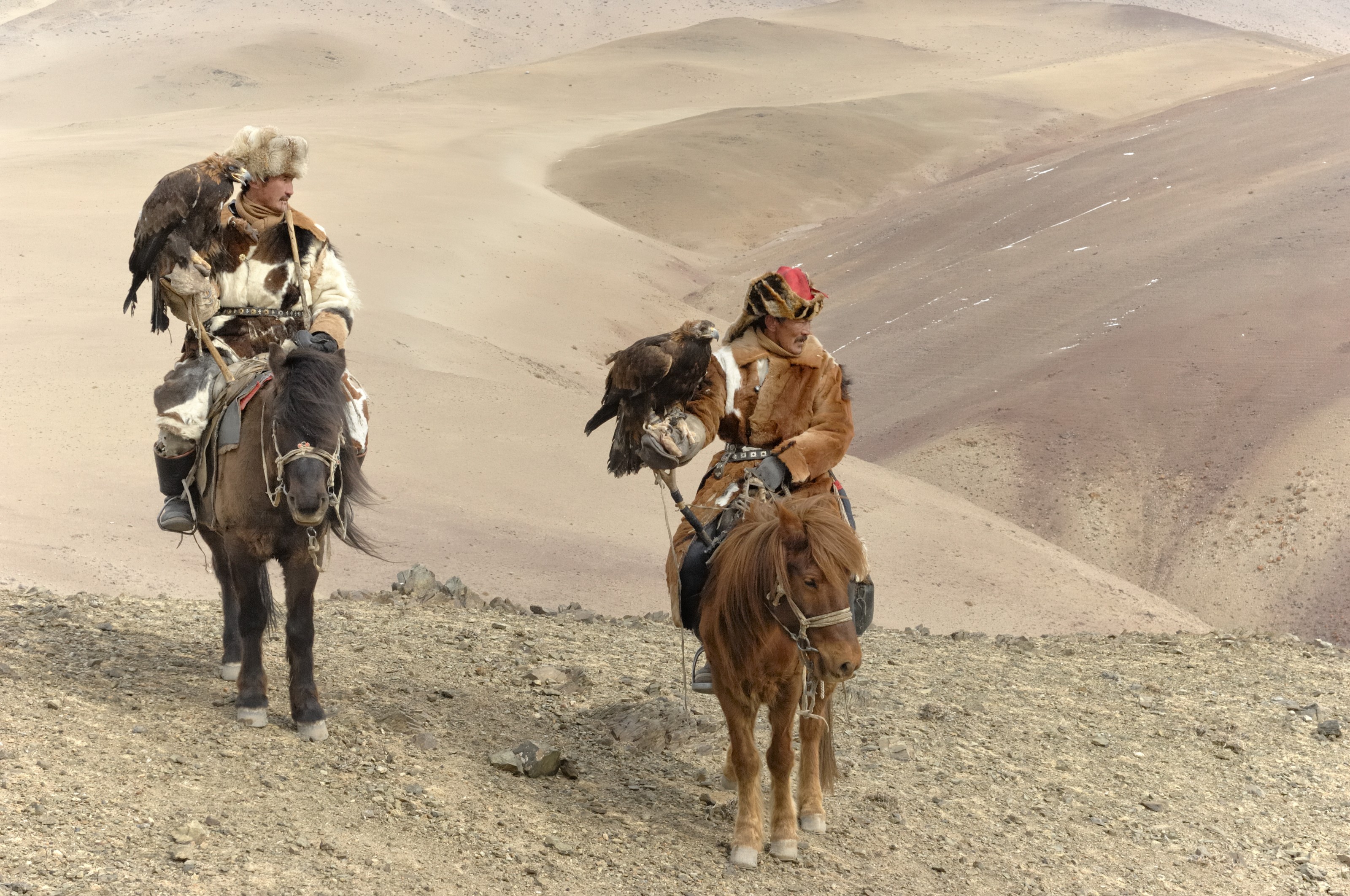 Монгольские охотники. Фотограф Марк Прогин