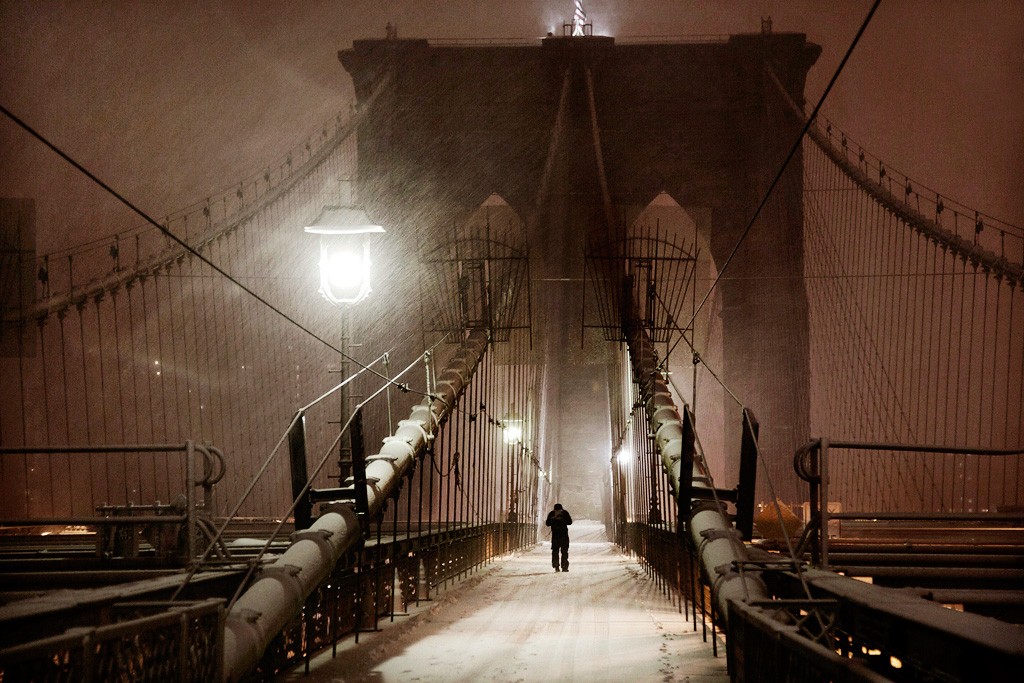 Человек на мосту, Нью-Йорк, 2015. Автор Кристоф Жакро