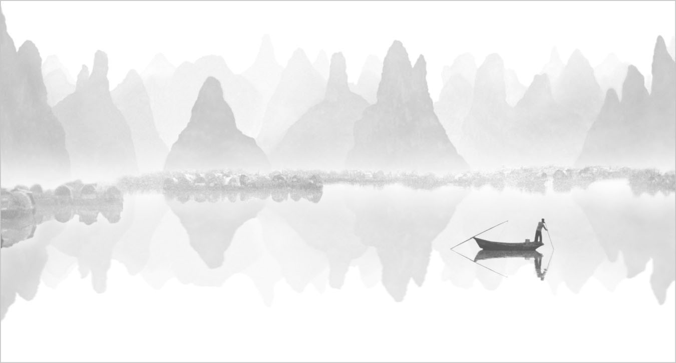 Зеркальная гладь озера. Автор Фан Хо
