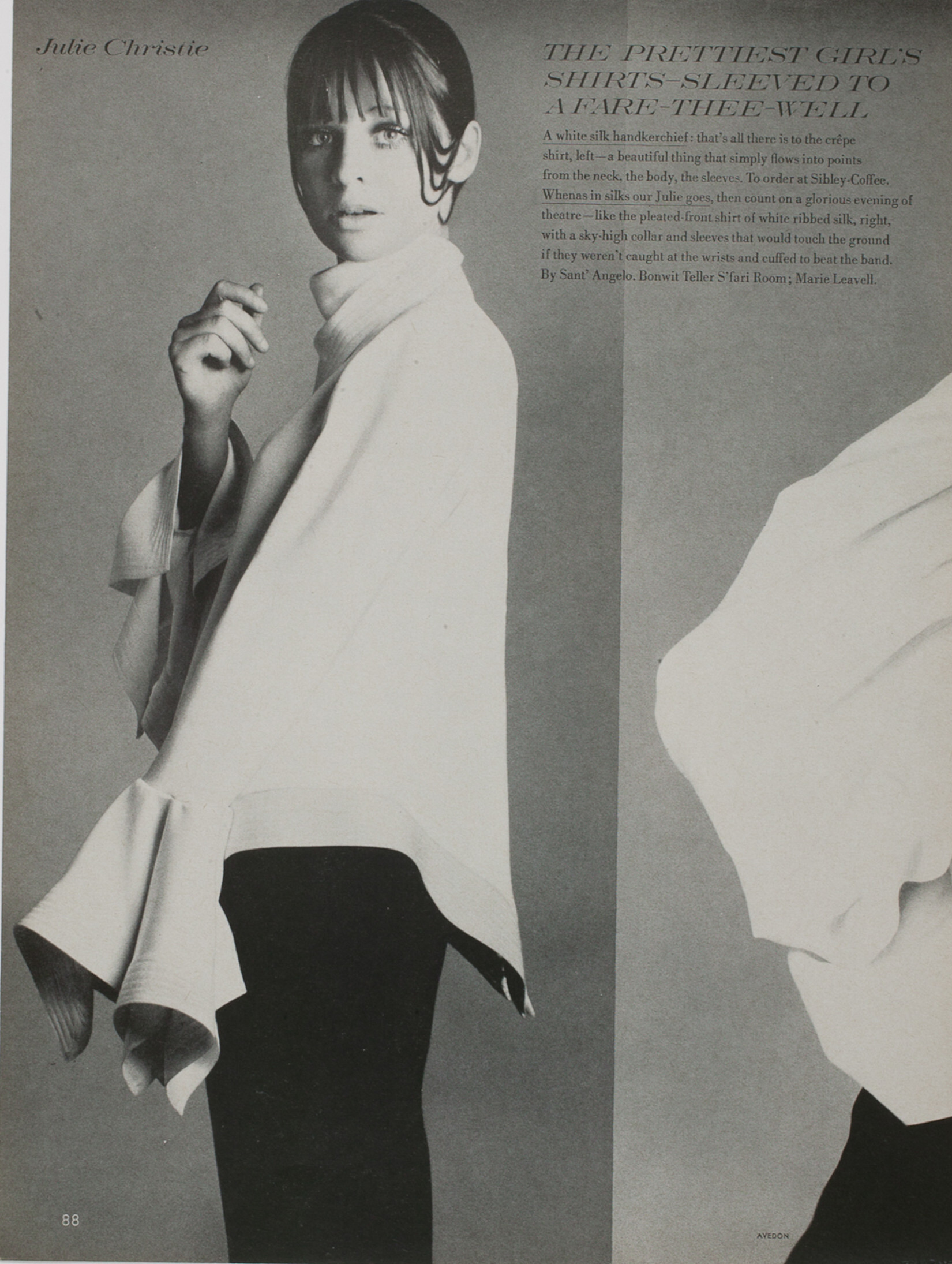 Британская актриса Джули Кристи позирует для Vogue, 1967 г. Фотограф Ричард Аведон