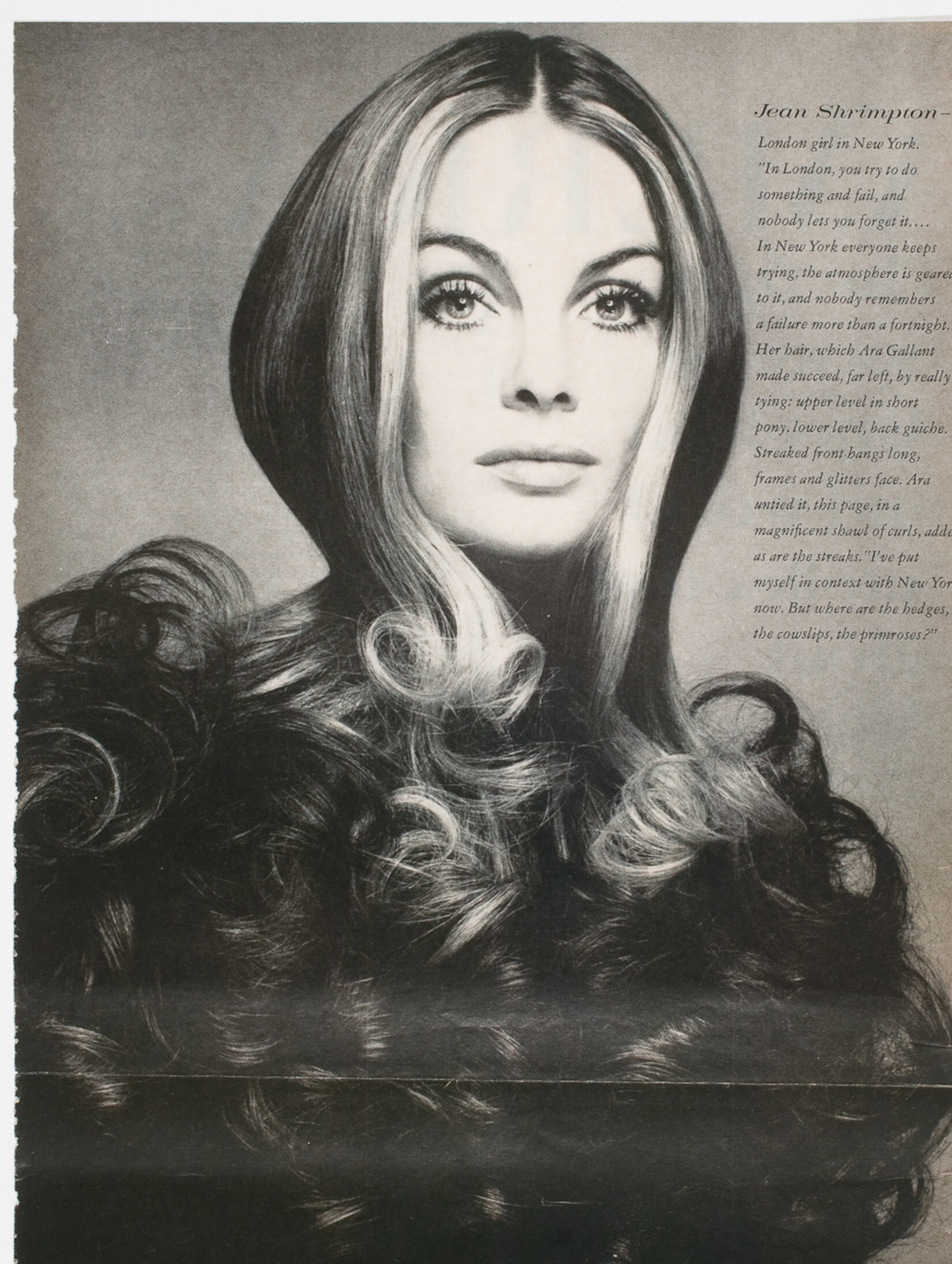 Джин Шримптон — лондонская девушка в Нью-Йорке, февраль 1969 г. Фотограф Ричард Аведон