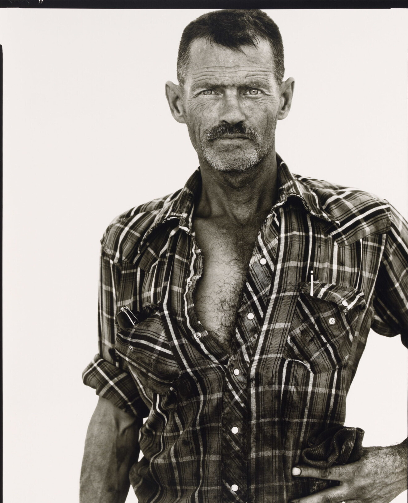 Джеймс Лайкинс, нефтяник, Роусон, Северная Дакота, 1982 г. Фотограф Ричард Аведон