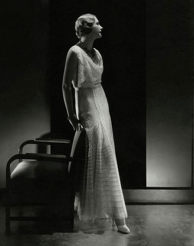 Пегги Боутон в платье Lelong, 1931 г. Фотограф Эдвард Стайхен