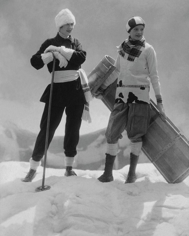 Джоан Клемент и Ли Шерман в снегу, 1926 г. Фотограф Эдвард Стайхен