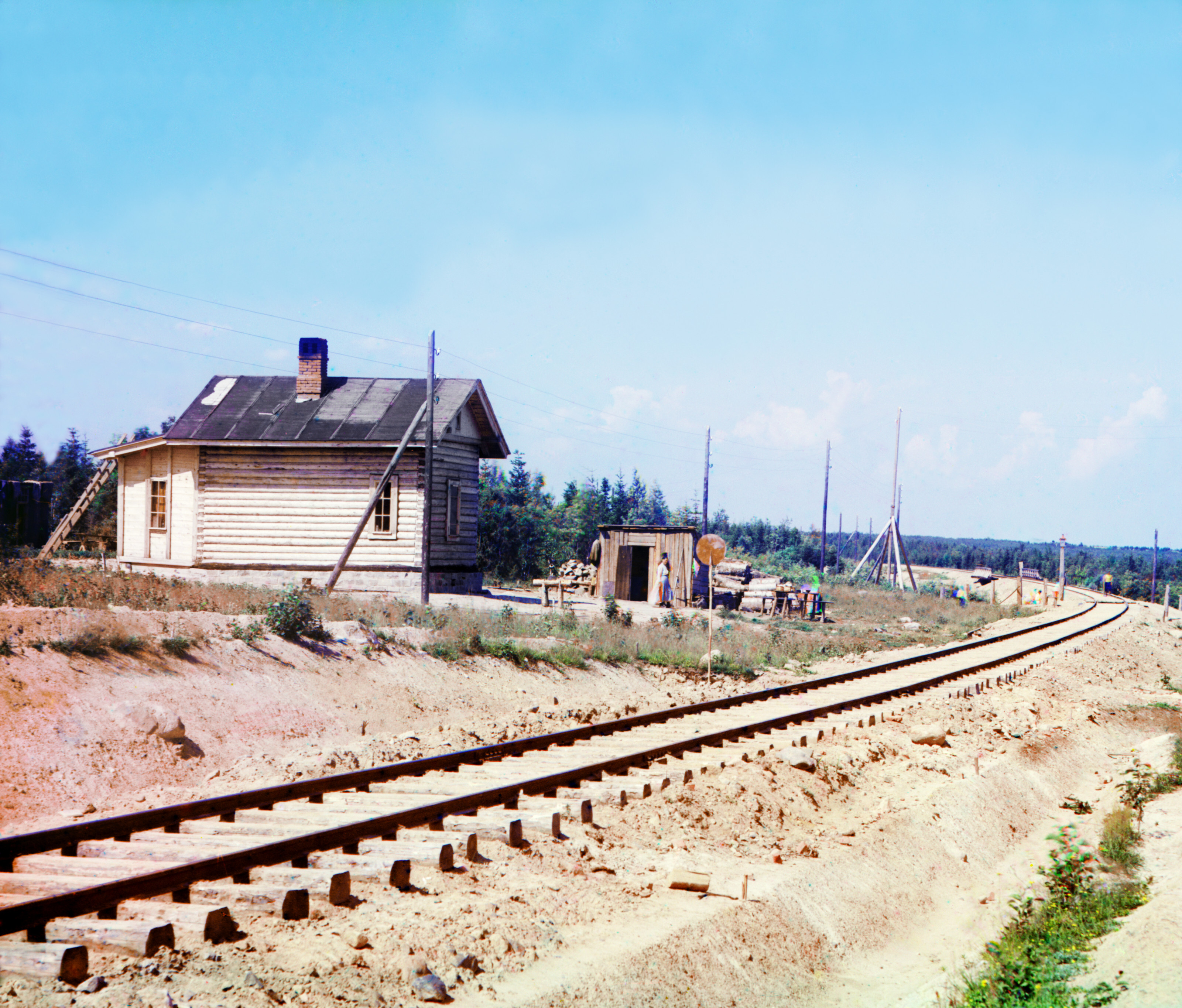 Железнодорожный мост на Мурманской железной дороге., 1915, фотограф Сергей Прокудин-Горский