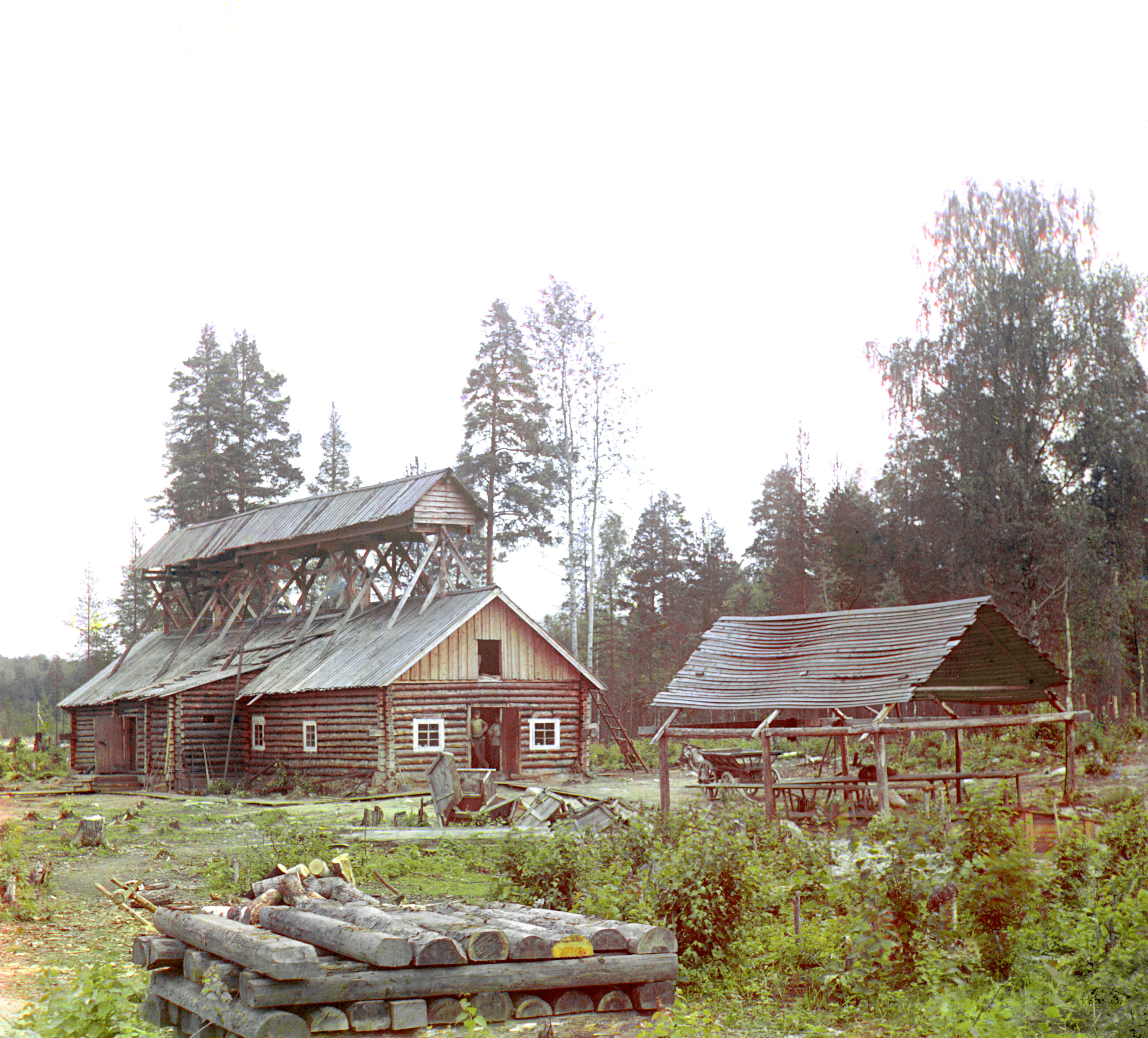 Завод по копчению рыбы, 1915, фотограф Сергей Прокудин-Горский