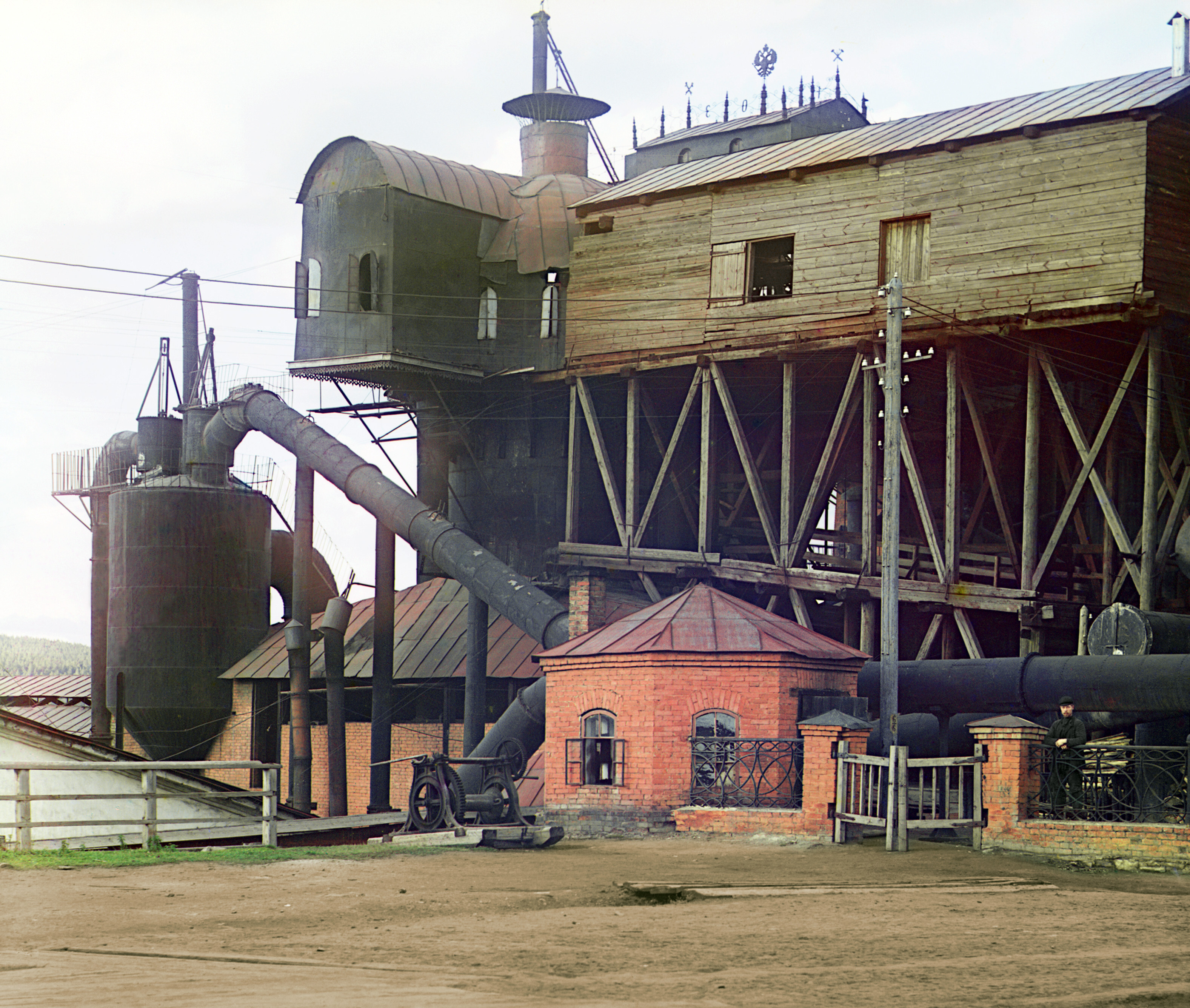 Домны Саткинского завода, 1910, фотограф Сергей Прокудин-Горский