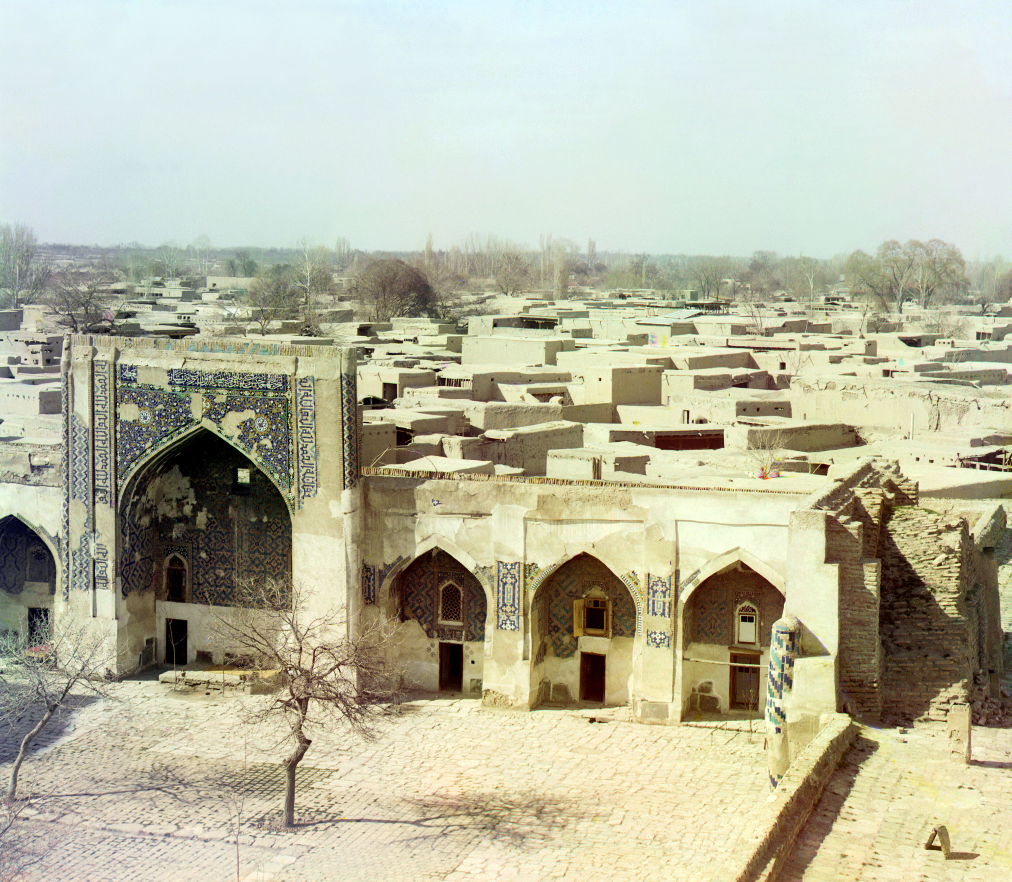 Вид на Самарканд с Тилля-Кари, 1905-1915, фотограф Сергей Прокудин-Горский