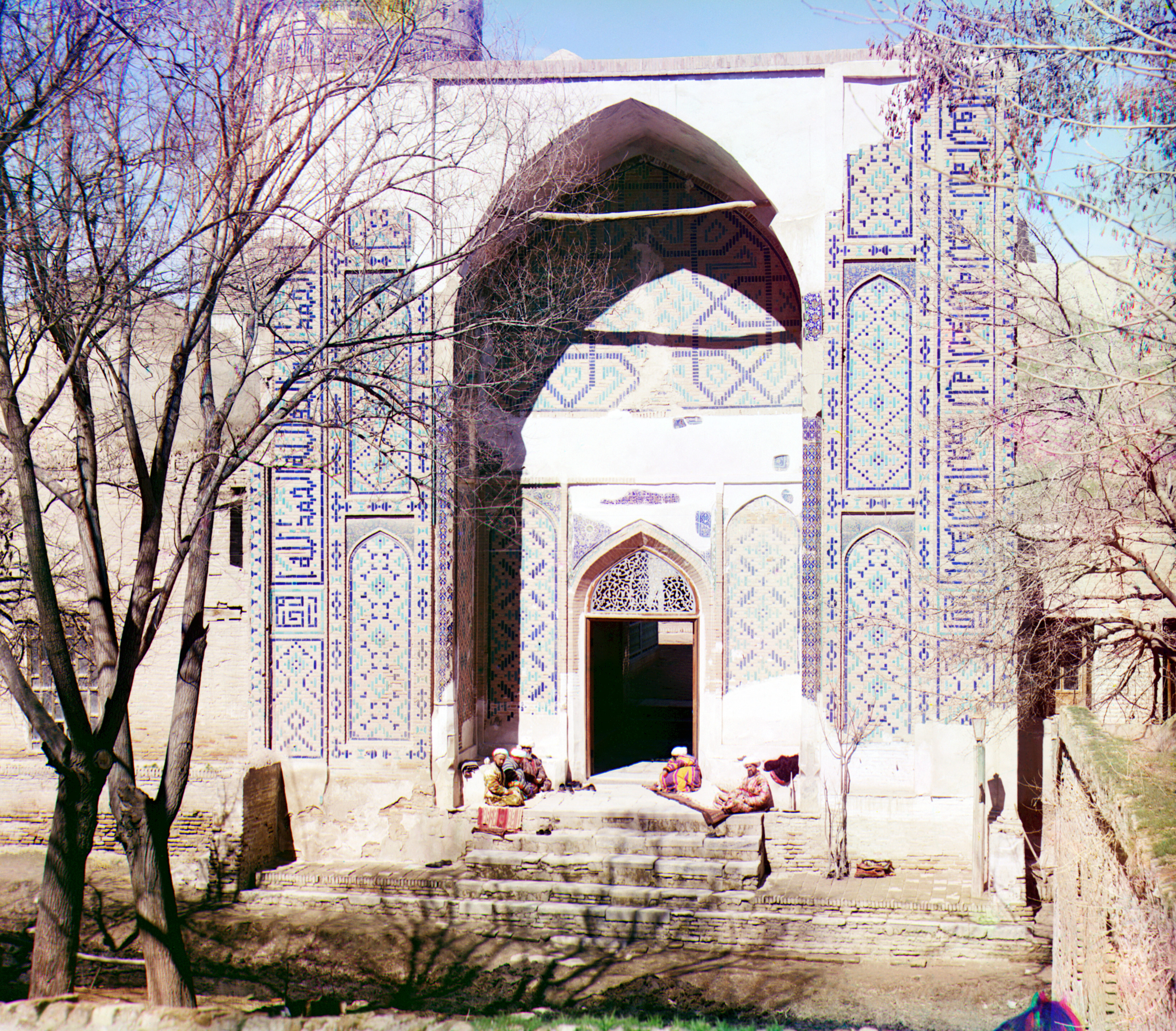 Главный вход в мечеть Шах-Зинде. Самарканд, 1905-1915, фотограф Сергей Прокудин-Горский