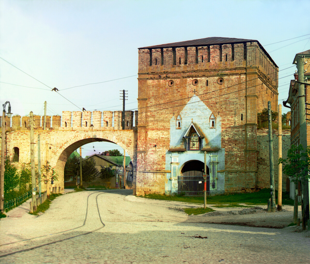 Смоленск. Никольские ворота, 1912 г., фотограф Сергей Прокудин-Горский ...