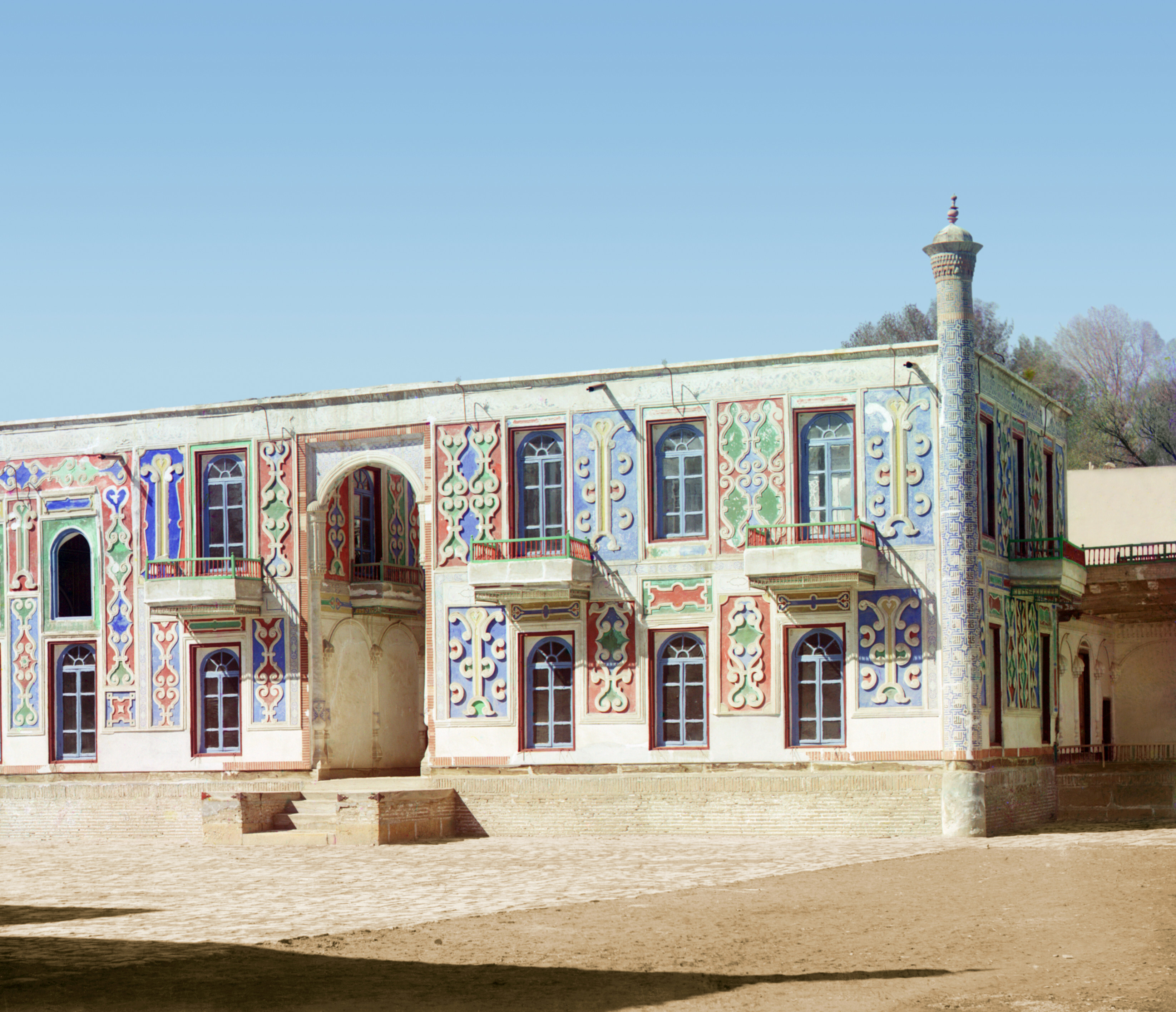 Дворец эмира Шир-Будуна в загородной роще. Бухара, 1905-1915, фотограф Сергей Прокудин-Горский