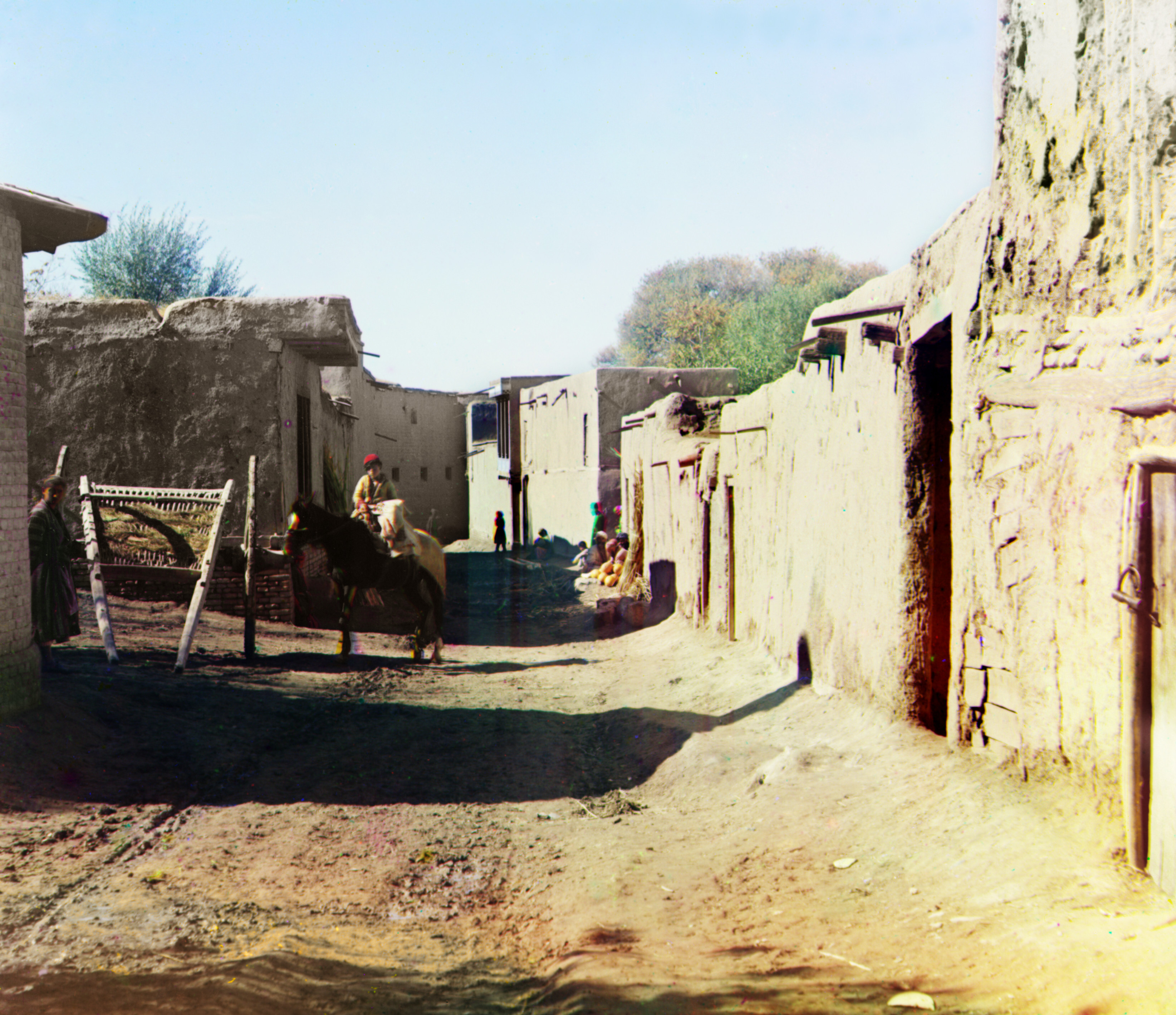 Улочка в старом Самарканде, 1905-1915, фотограф Сергей Прокудин-Горский