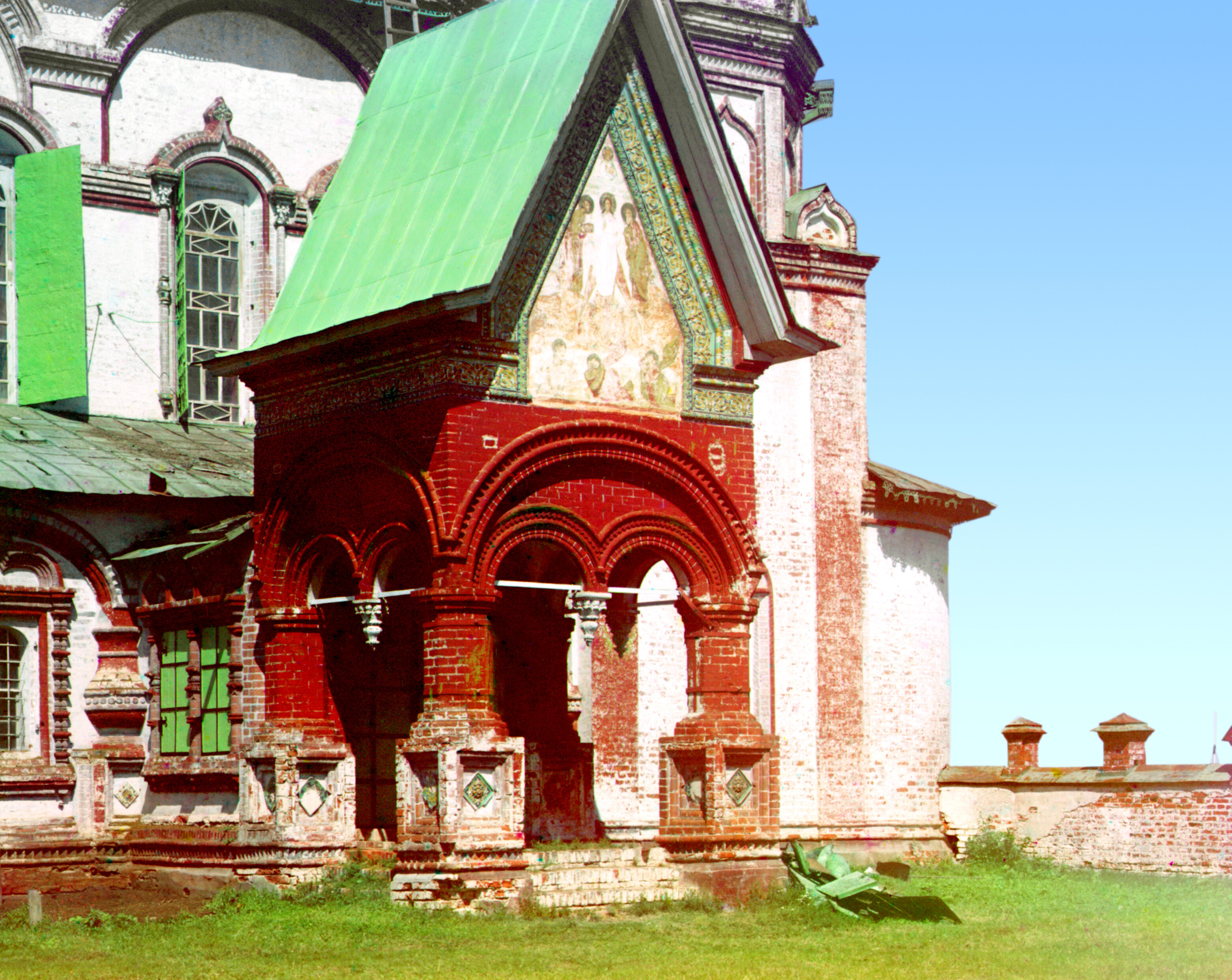 Вход в храм Иоанна Златоуста (с юго-запада). Ярославль, 1911., фотограф Сергей Прокудин-Горский
